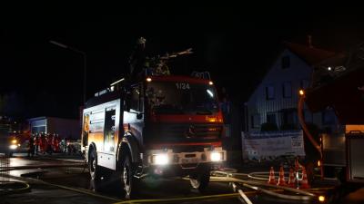 Jettingen:Brand einer Stallung